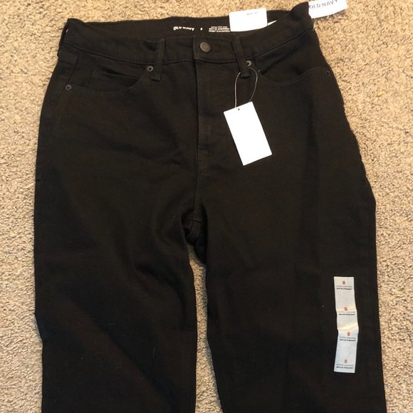 Extra High-Waisted Sky-Hi Straight Black Jeans for Women - Picture 2 of 5